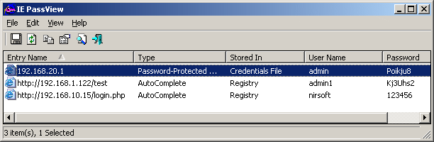 windows asking for password to get passwords
