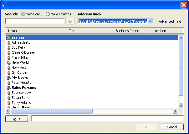 import outlook address book